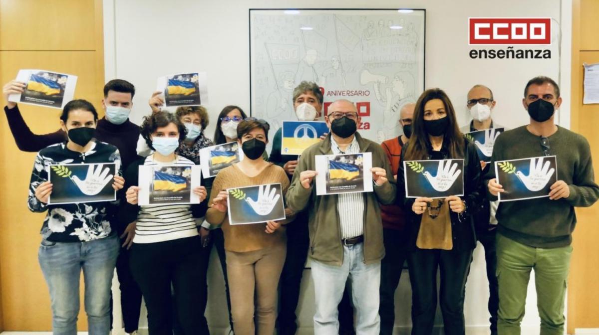 La Federació d'Ensenyament de CCOO mostra la seva solidaritat amb el poble ucraïnès