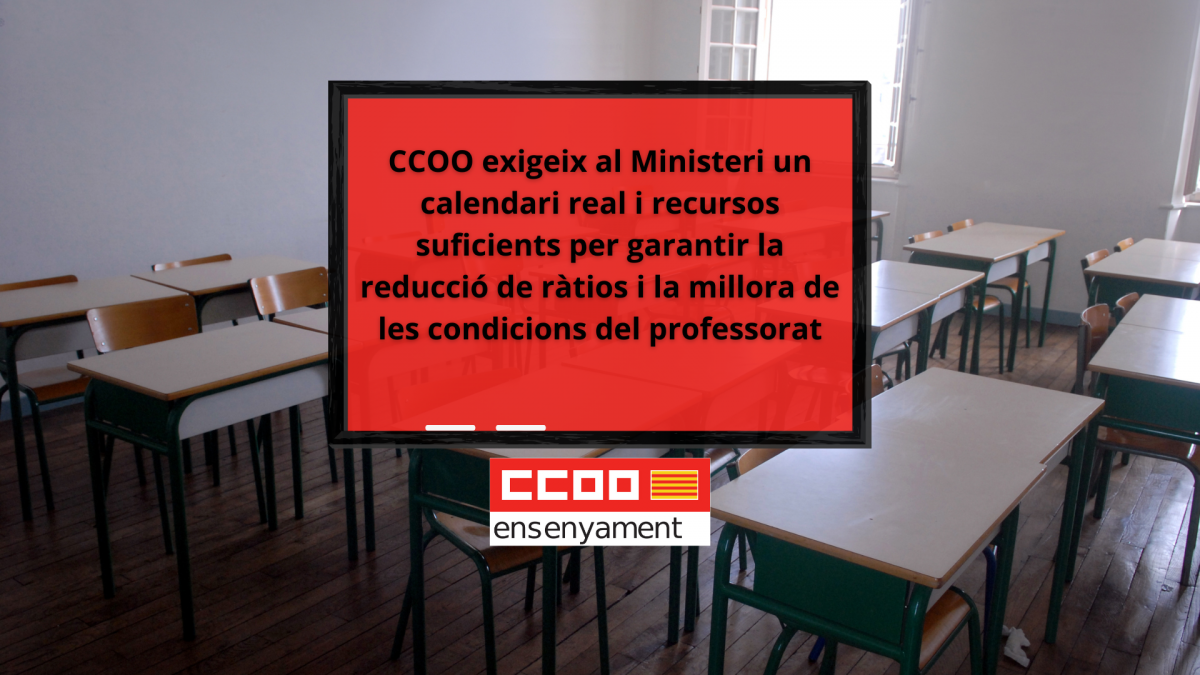 CCOO exigeix al Ministeri