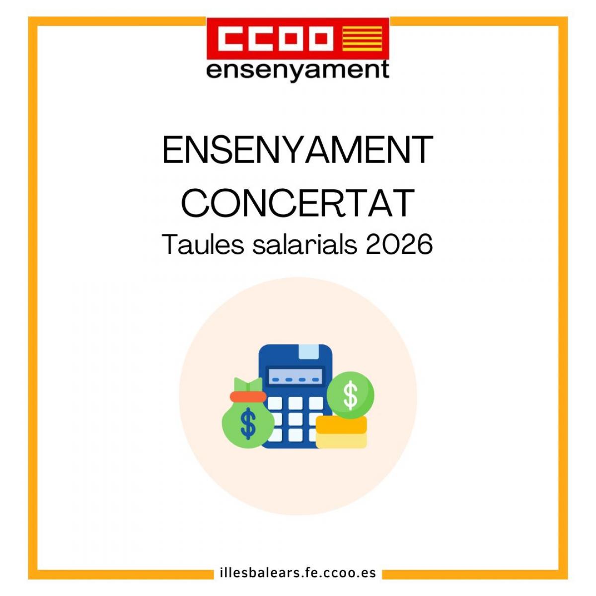 Taules salarials concertada 2026